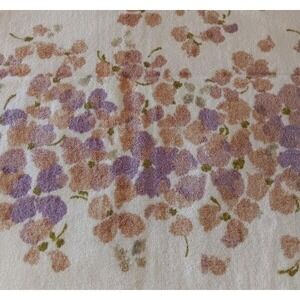 New Vintage Halston for Fieldcrest Bath Towel Lavender Floral Watercolor Towel